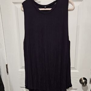 Lane Bryant Navy Sleeveless Tank Top